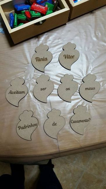 Convite dos padrinhos Tânia e Vítor