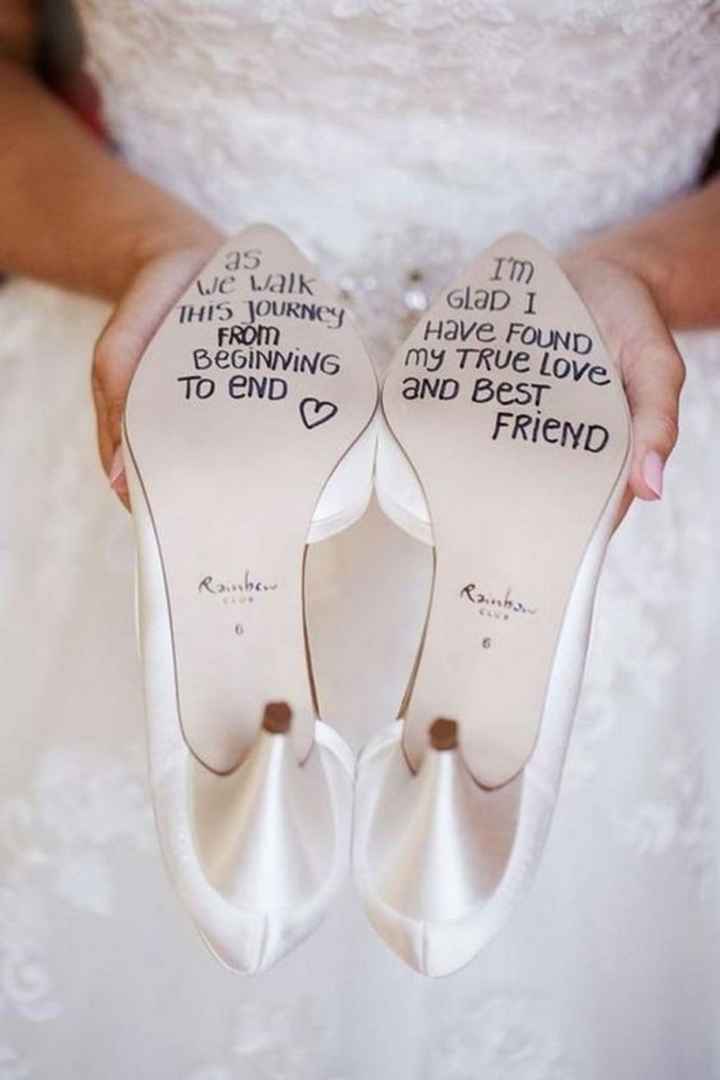 Frases nos sapatos das noivas e noivos - 2