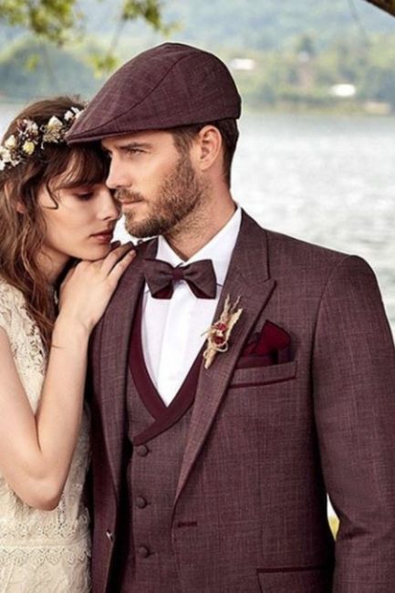 Inspiracoes...fato do noivo em tons de creme e  Castanho! 9