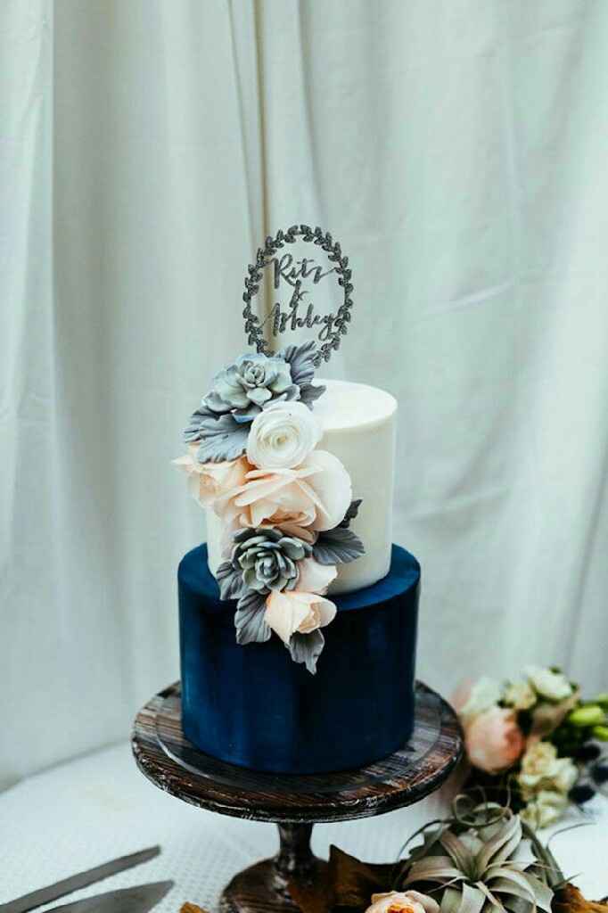 Desafio das Cores - Casamento Azul: bolo - 2