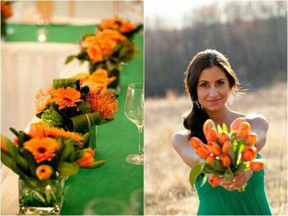 Desafio das Cores - Casamento Laranja e Verde - decoração - 1