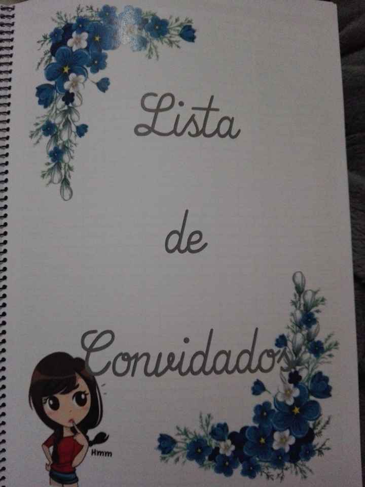 Uma secção com a lista de convidados