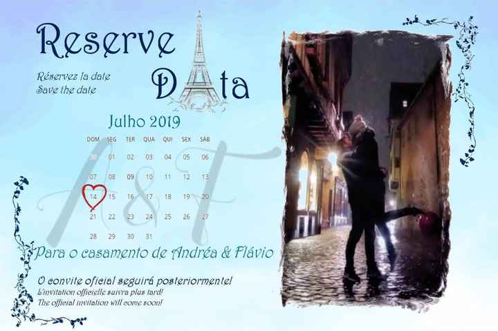O nosso save the date