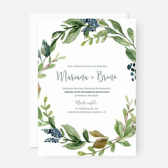 Mês de Setembro — inspirações verde e azul - convites - 4