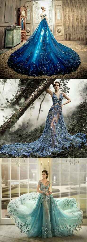 Mês de Setembro — inspirações verde e azul - vestidos de noiva - 3