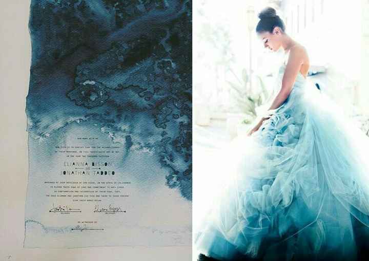 Mês de Setembro — inspirações verde e azul - vestidos de noiva - 4