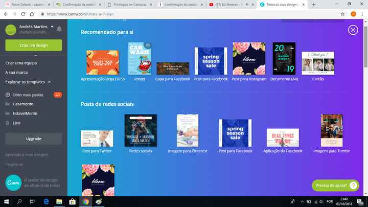 E surge este ecrã. Pesquisem imenso para baixo. Dá para terem imensos layouts