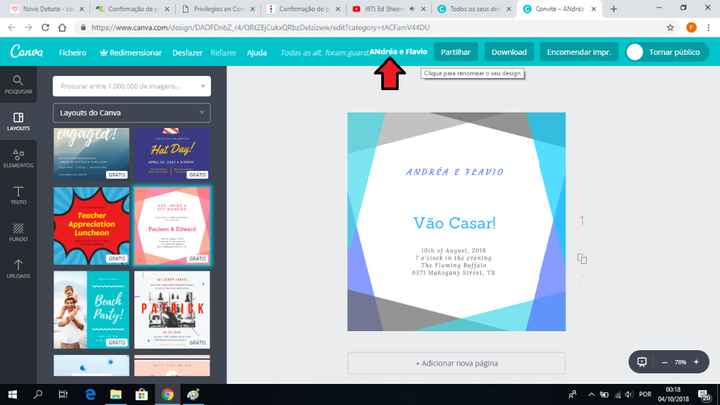 Vamos Gravar? Então podem alterar o nome do vosso documento para o que quiserem