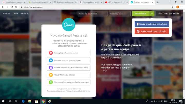 Entrem no programa sem o instalar, de forma gratuita, atráves de um e.mail ou do facebook