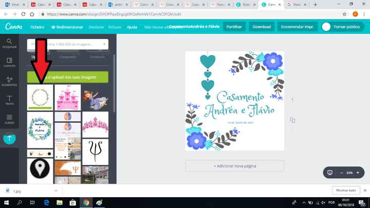 A partir daí o programa faz o upload da vossa imagem