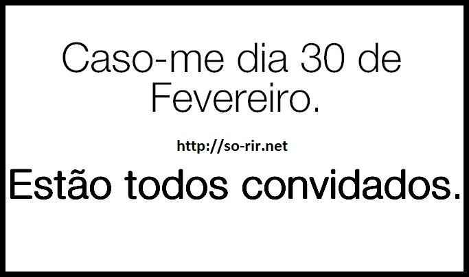 Convite oficial para os sem vergonha