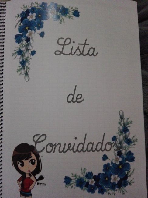 Uma secção com a lista de convidados