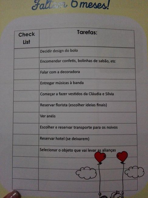 Todos os meses com vista semanal