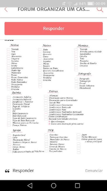Lista de tudo para um casamento - 1