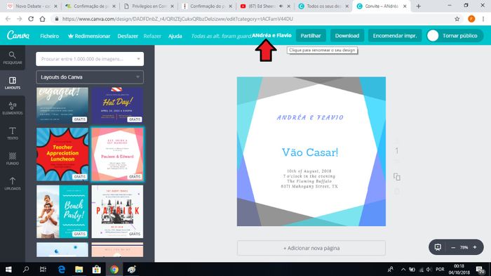 Vamos Gravar? Então podem alterar o nome do vosso documento para o que quiserem