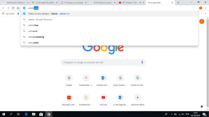 Vão ao vosso pc e coloquem canva.com
