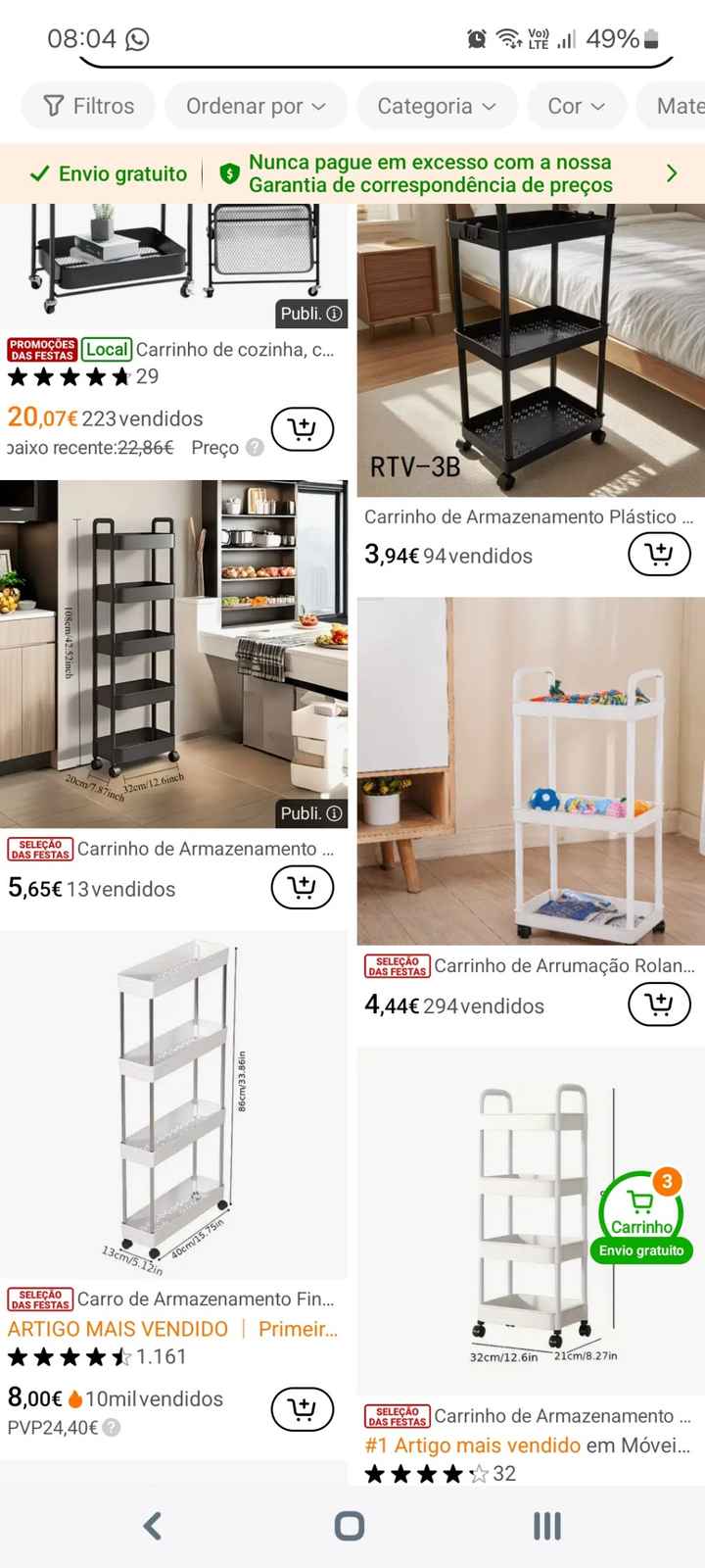 Cestos para levar os cones de pétalas + águas e minis no final da missa - 1