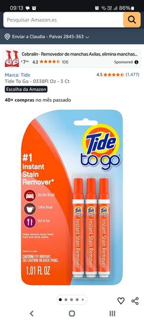 Tira nódoas para os noivos 1