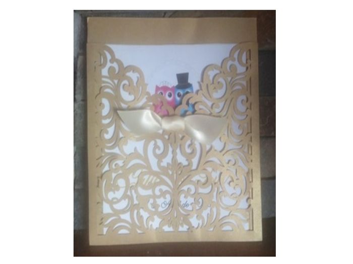 Convite Aliexpress - vou alterar o laço para rosa e passa-los a ferro :)