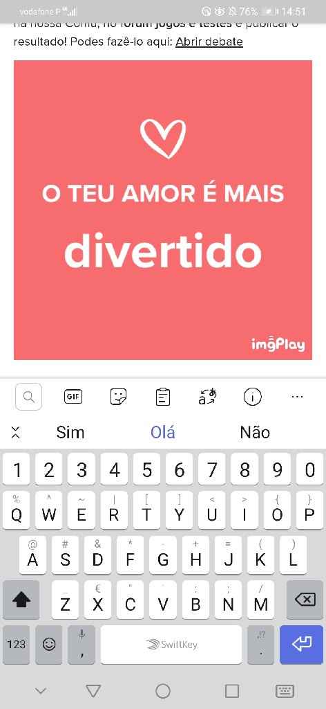 O teu amor é mais.... DESAFIO! - 1