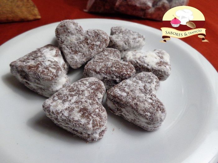 Corações de chocolate!