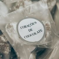 Corações de chocolate