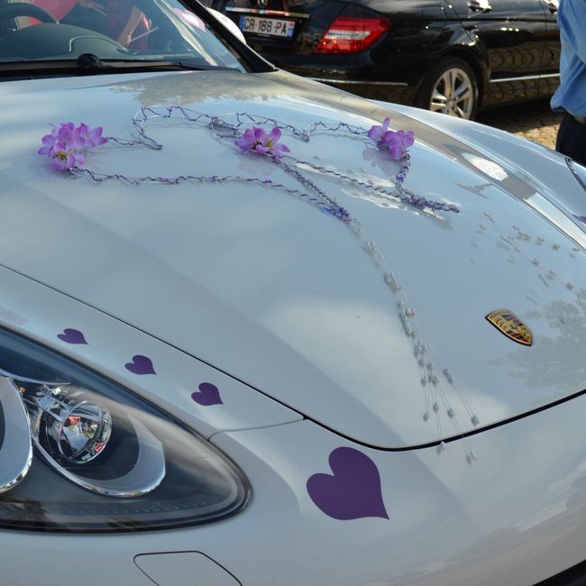 Decoração do carro dos noivos - 1
