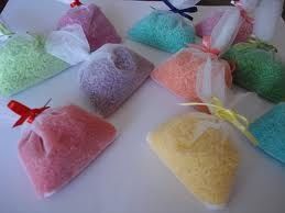 saquinhos de arroz