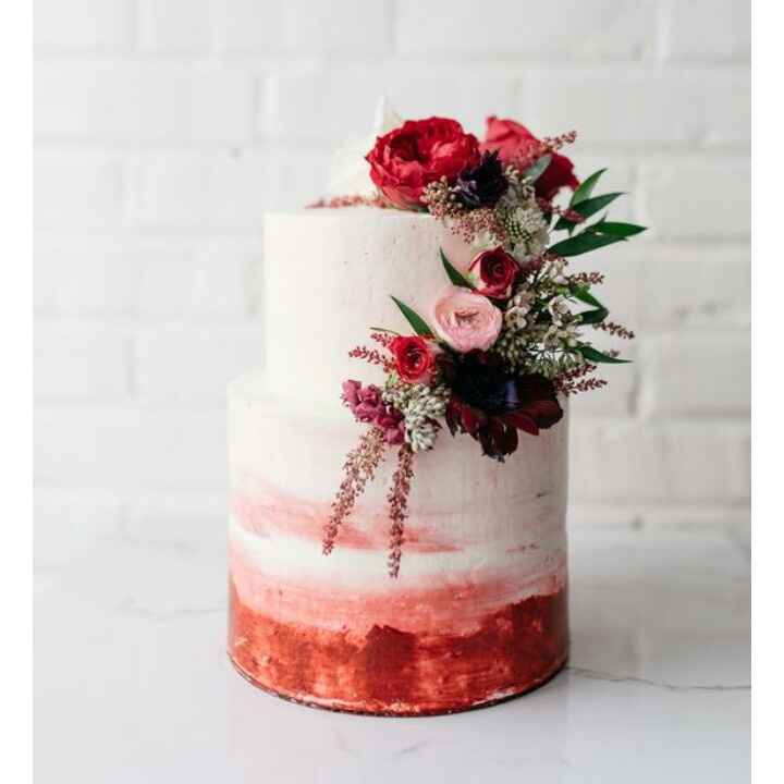 Bolos de casamento vermelhos - 1
