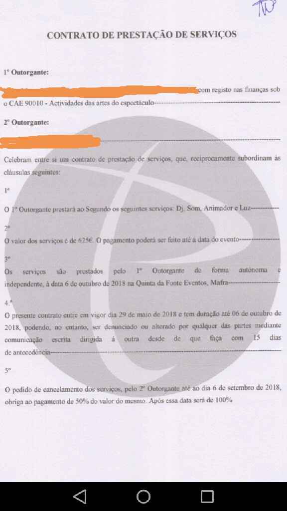 Contrato de presença - 1