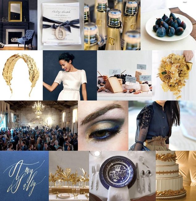 Azul e dourado