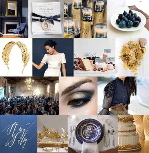 Azul Branco Dourado