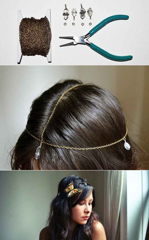 DIY acessório de cabelo