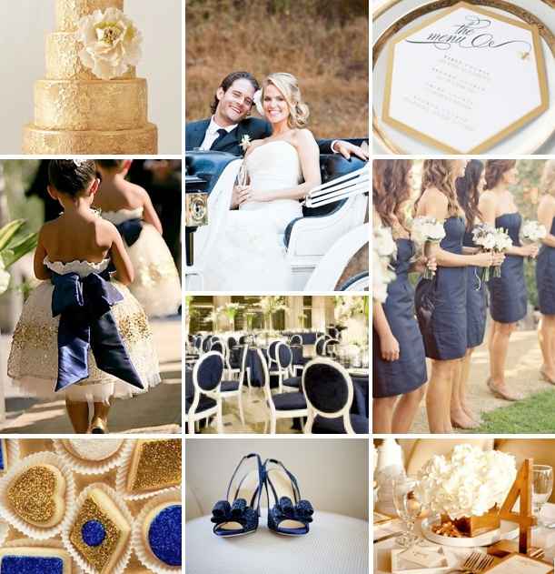 Azul e dourado
