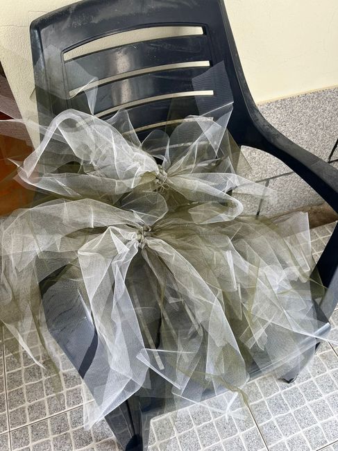 Tule para os carros dos convidados 3