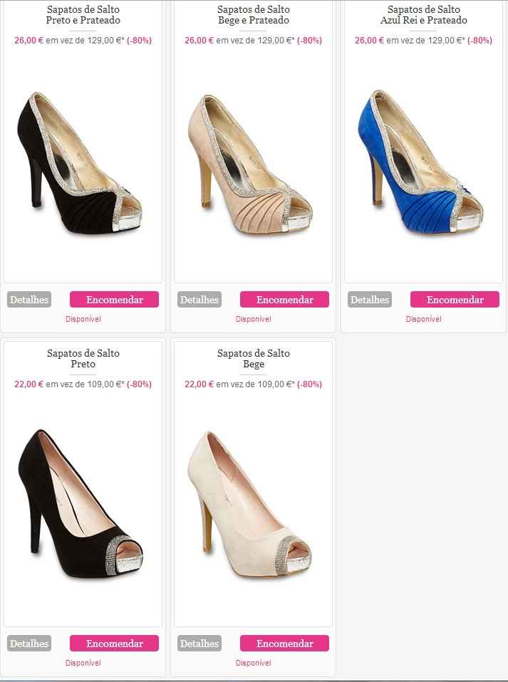 exemplos sapatos
