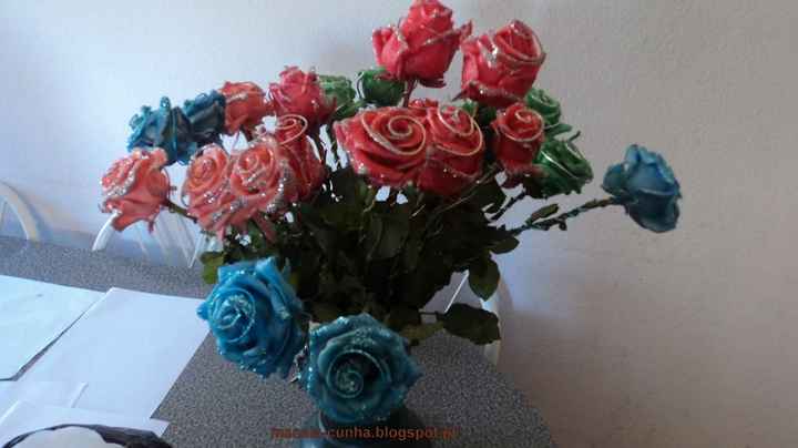 rosas artificiais