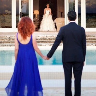 First look dos pais para a noiva pronta