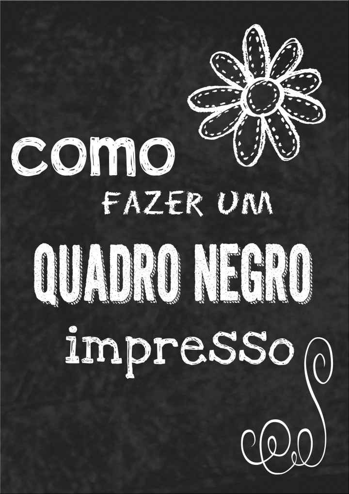 Quadro negro impresso