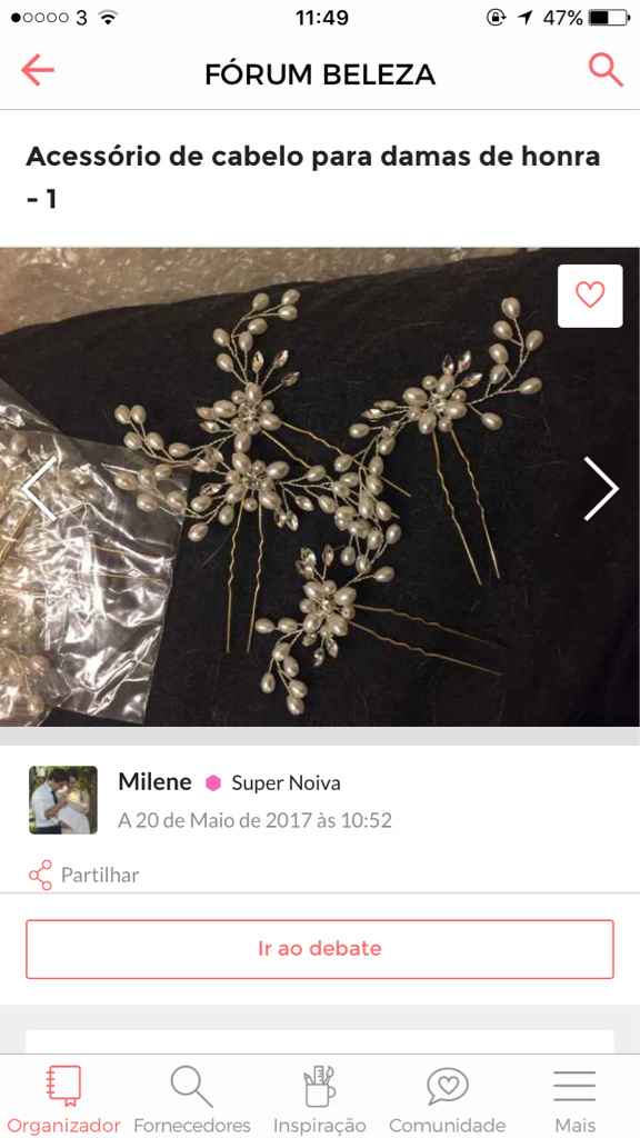 Prendinhas para as daminhas de honor - 2