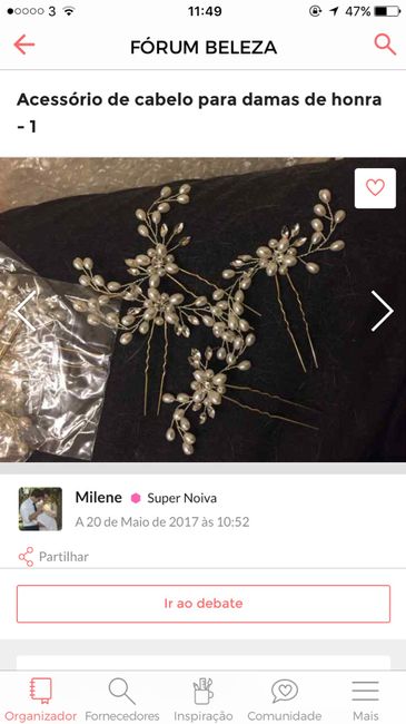 Prendinhas para as daminhas de honor - 2