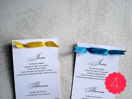 menus do casamento
