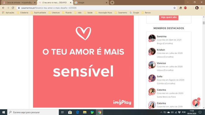 O teu amor é mais.... DESAFIO! 2
