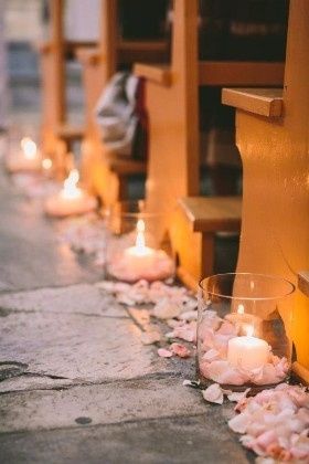 Iluminação  com velas