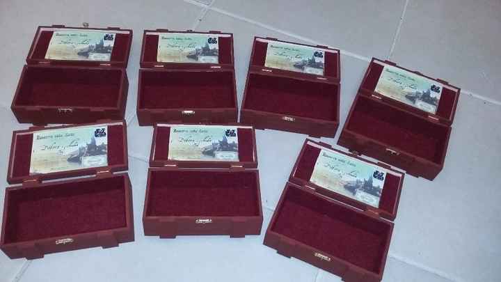 Save the date colado na caixa