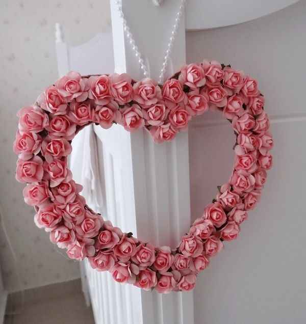 Coração de flores - diy - 2