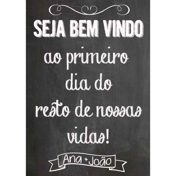 o que dizer na placa de Boas Vindas - 3