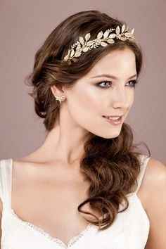 Penteado de noiva - folhas de "ouro" - 1
