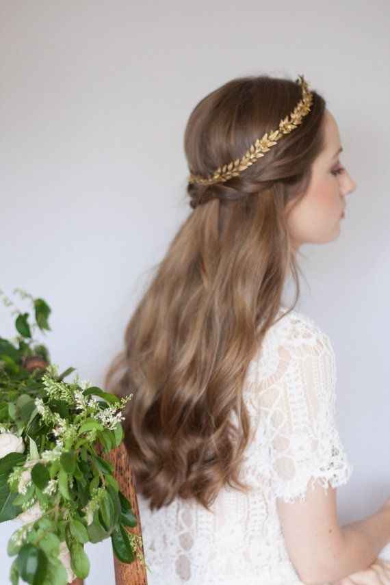 Penteado de noiva - folhas de "ouro" - 4