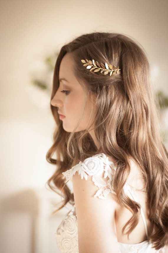Penteado de noiva - folhas de "ouro" - 5
